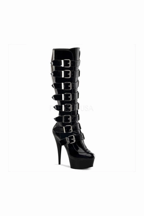 DELIGHT-2049 Platform Boot  | Black Patent