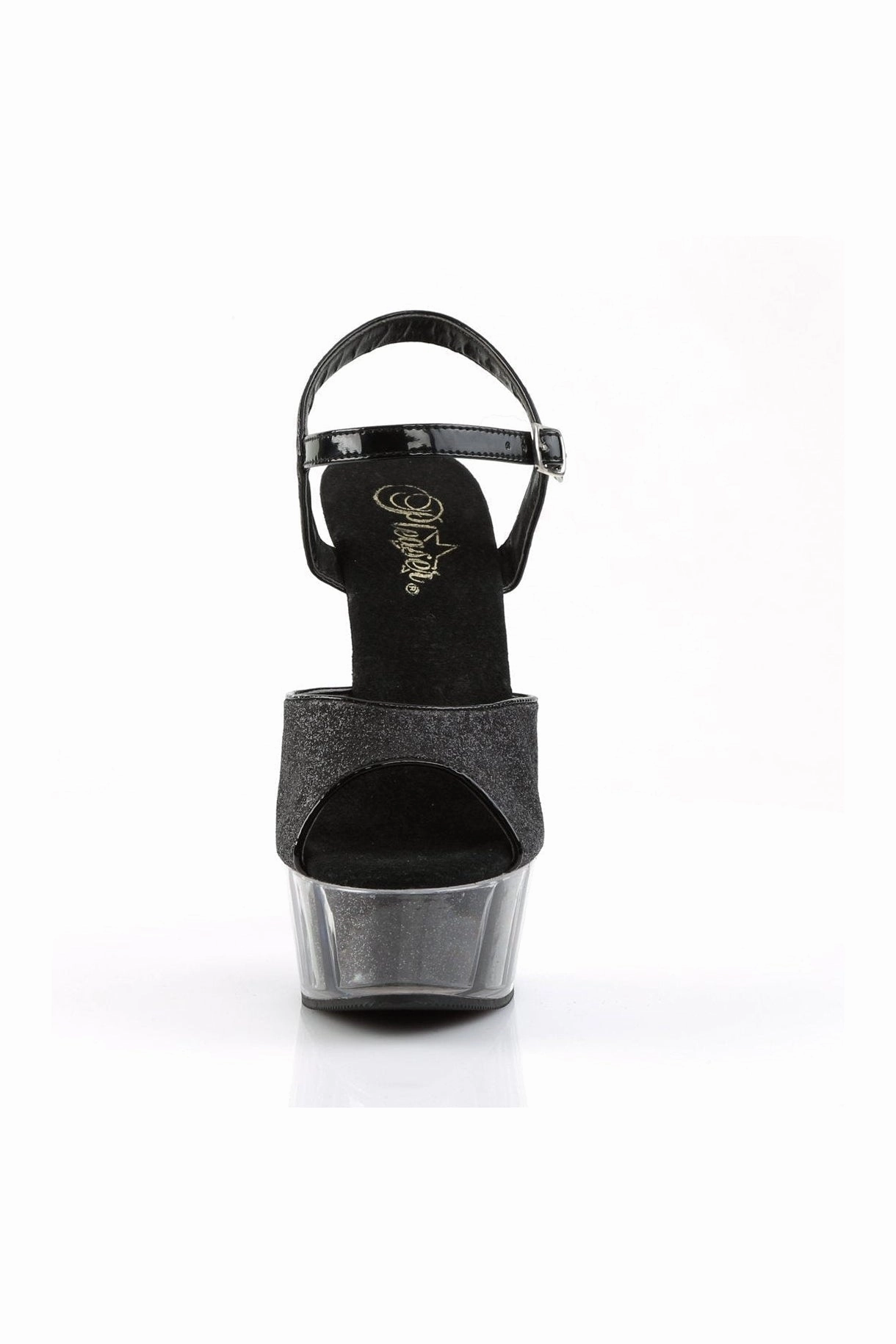 DELIGHT-609-5G Sandal | Black Glitter