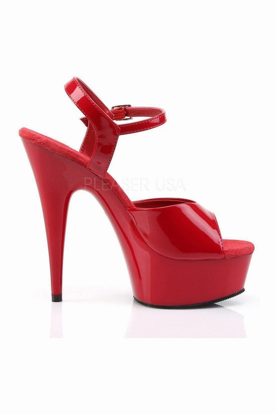 DELIGHT-609 Platform Sandal  | Red Patent