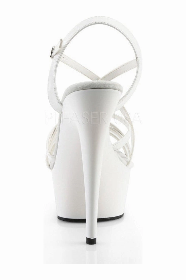 DELIGHT-613 Platform Sandal  | White Patent