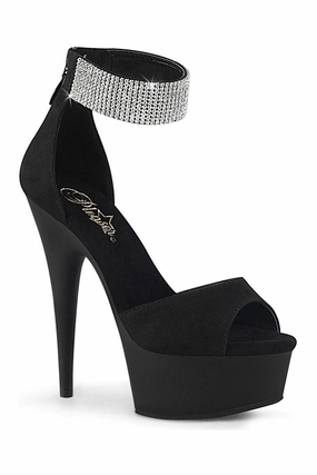 DELIGHT-625 Exotic Sandal | Black Fabric
