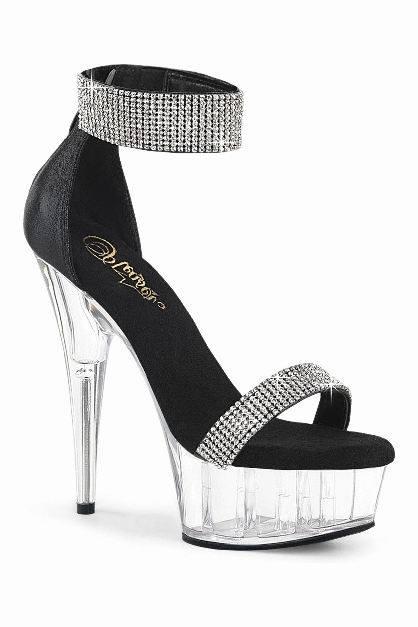 DELIGHT-641 Black Fabric Sandal
