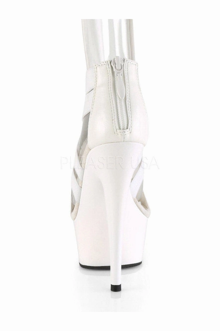 DELIGHT-669 Platform Sandal | White Elastic