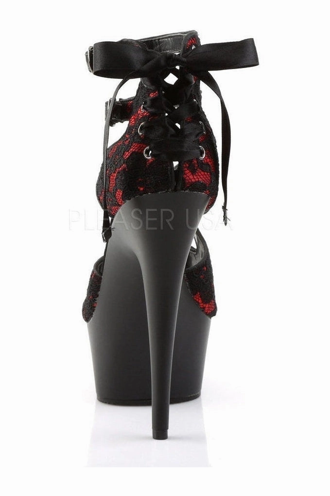 DELIGHT-678LC Platform Sandal  | Black Fabric