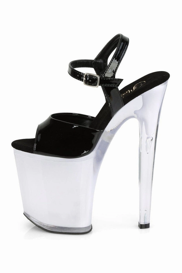DISCOLITE-809 Exotic Sandal | Black Patent