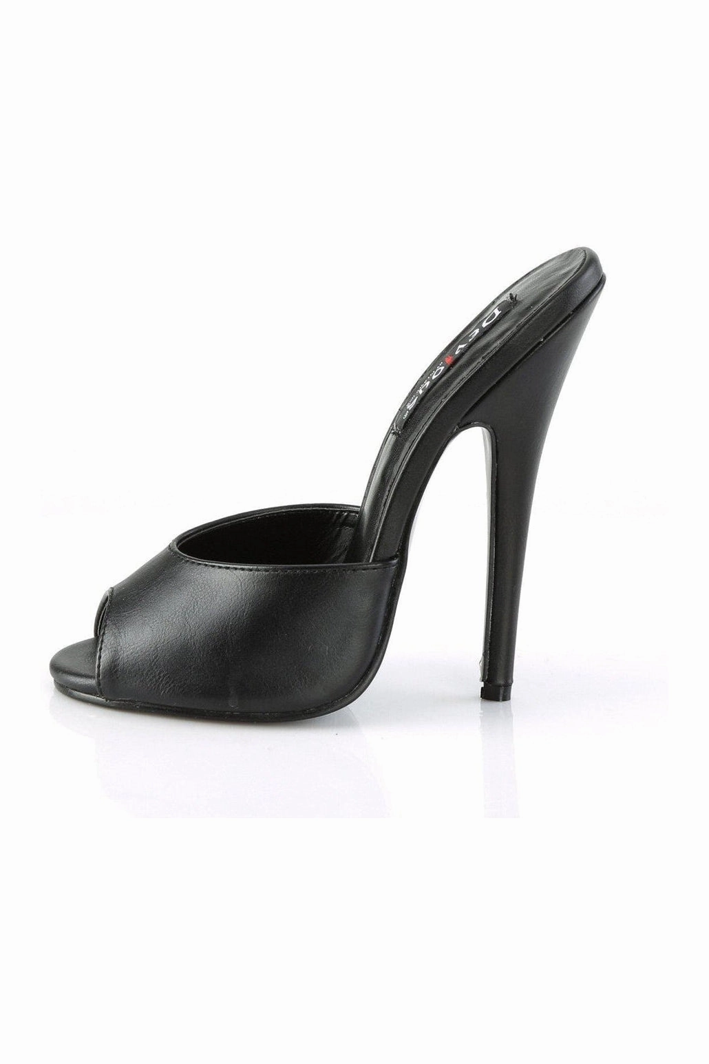 DOMINA-101 Slide | Black Faux Leather