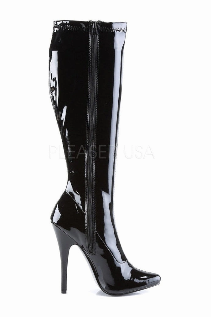 DOMINA-2000 Knee Boot  | Black Patent
