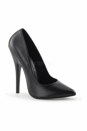 DOMINA-420 Pump  | Black Genuine Leather