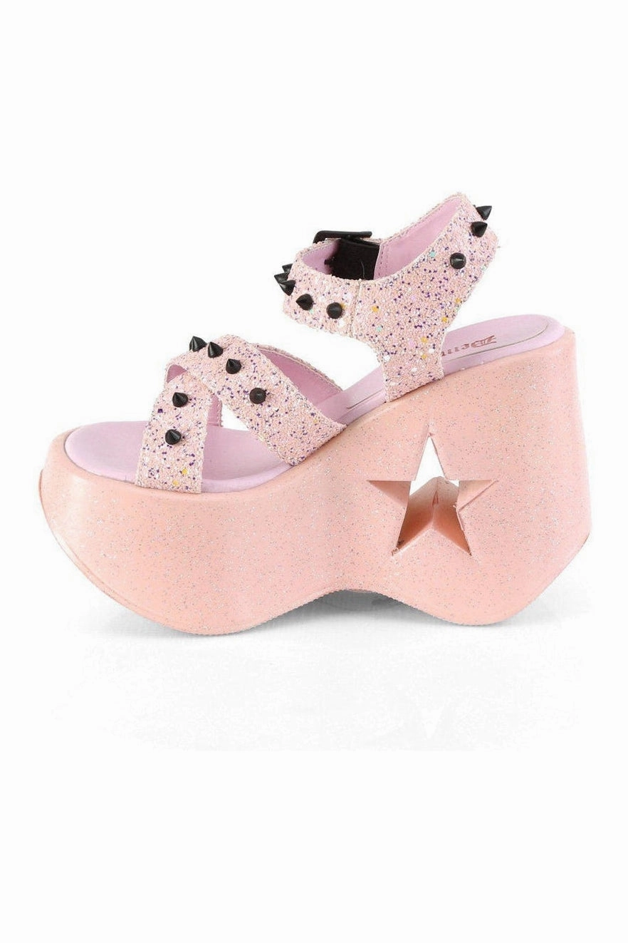 DYNAMITE-02 Ankle Boot | Pink Faux Leather