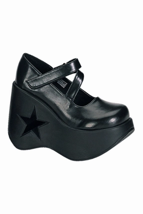 DYNAMITE-03 Black Vegan Leather Lolita