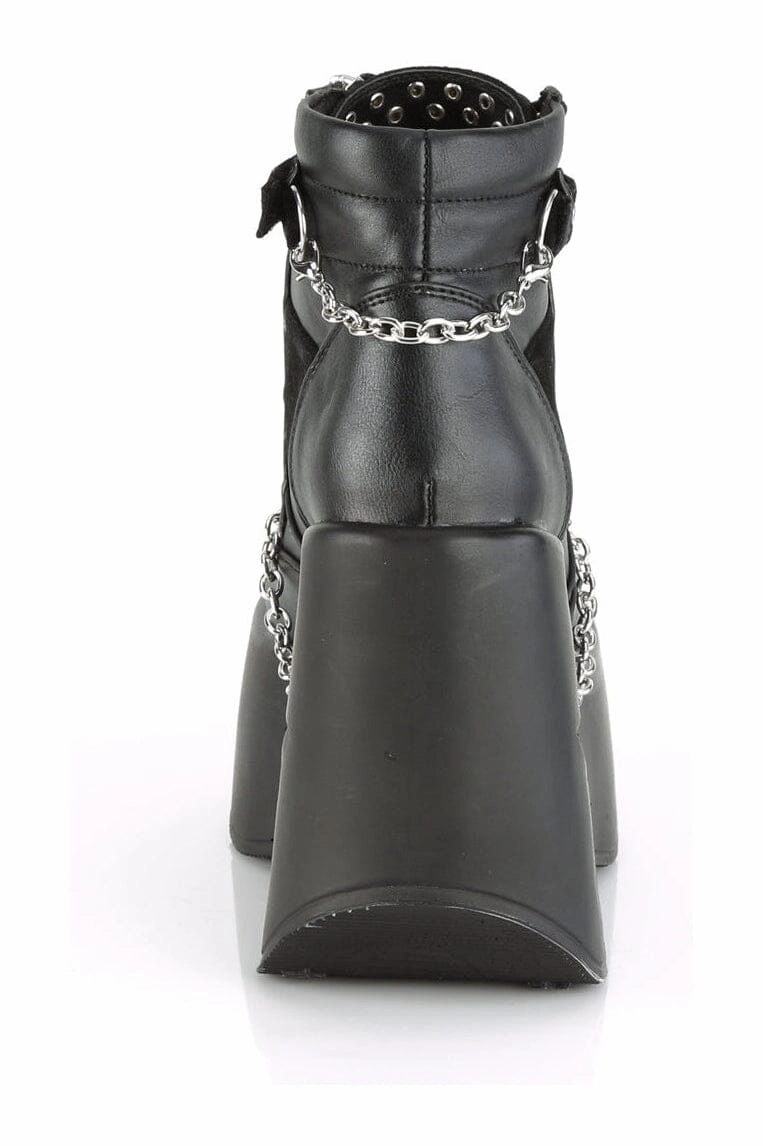DYNAMITE-101 Black Hologram Patent Ankle Boot