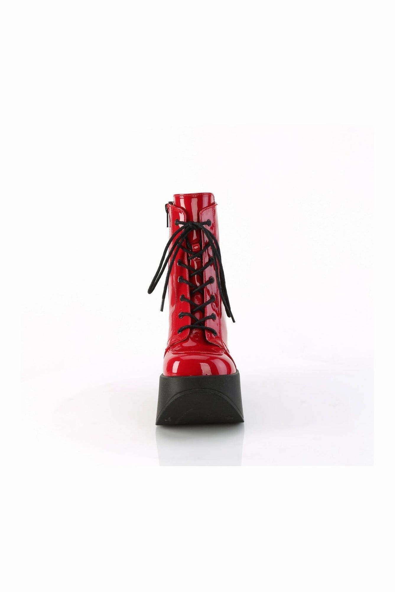 DYNAMITE-106 Red Patent Ankle Boot
