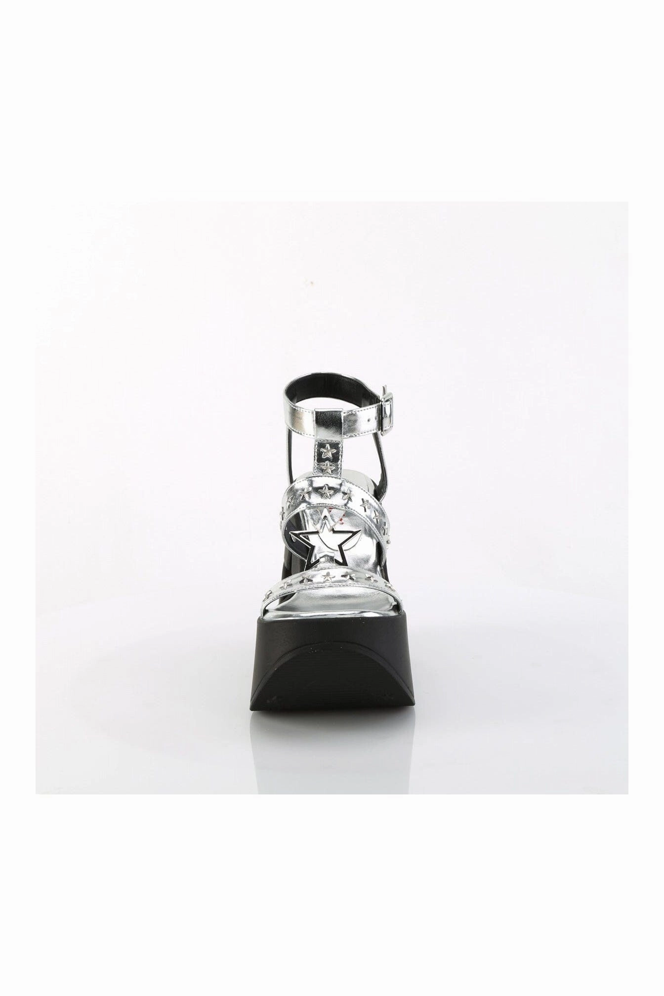 DYNAMITE-12 Silver Vegan Leather Sandal