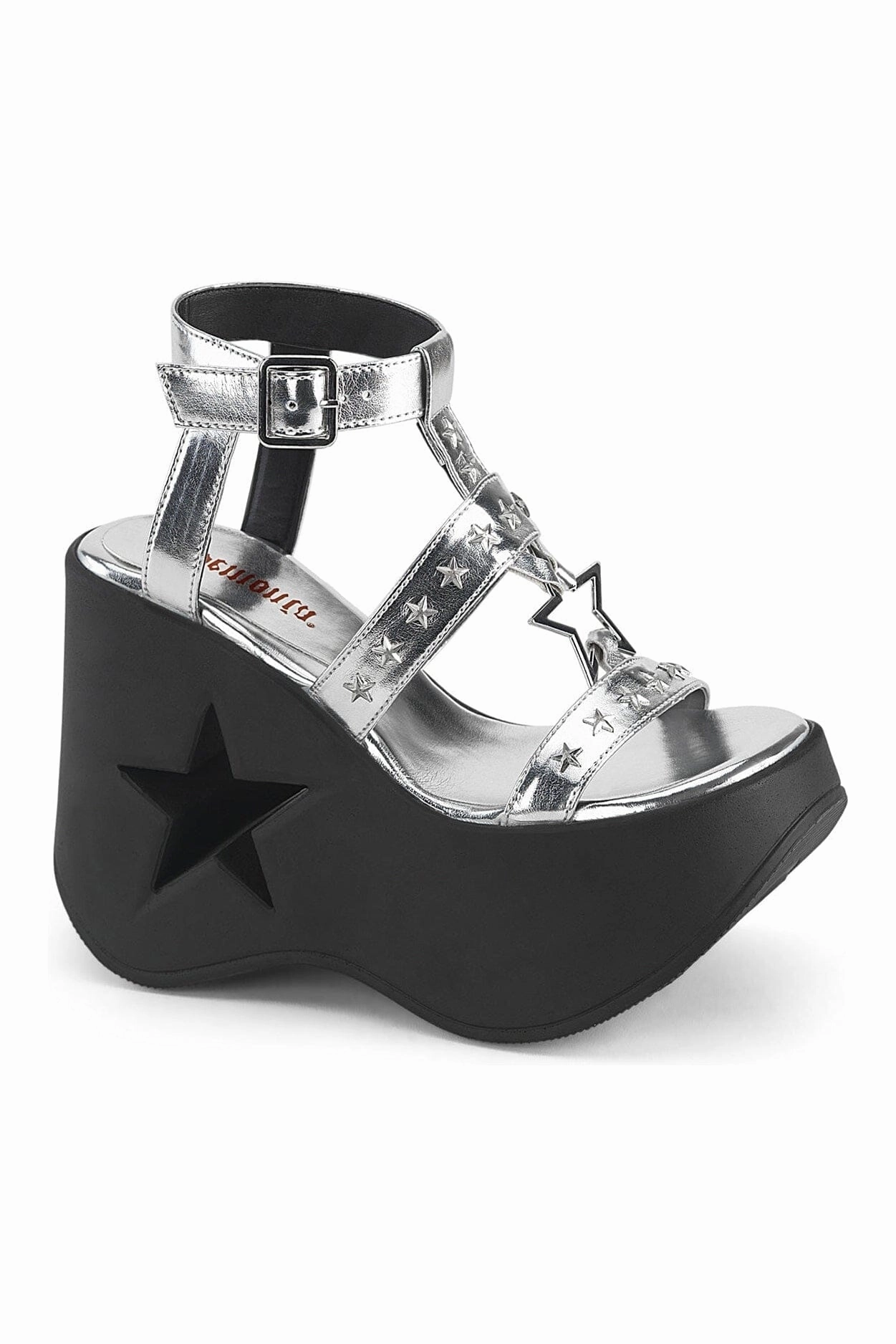 DYNAMITE-12 Silver Vegan Leather Sandal