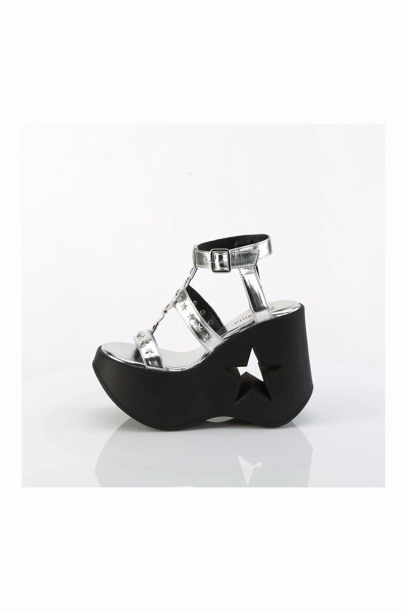 DYNAMITE-12 Silver Vegan Leather Sandal