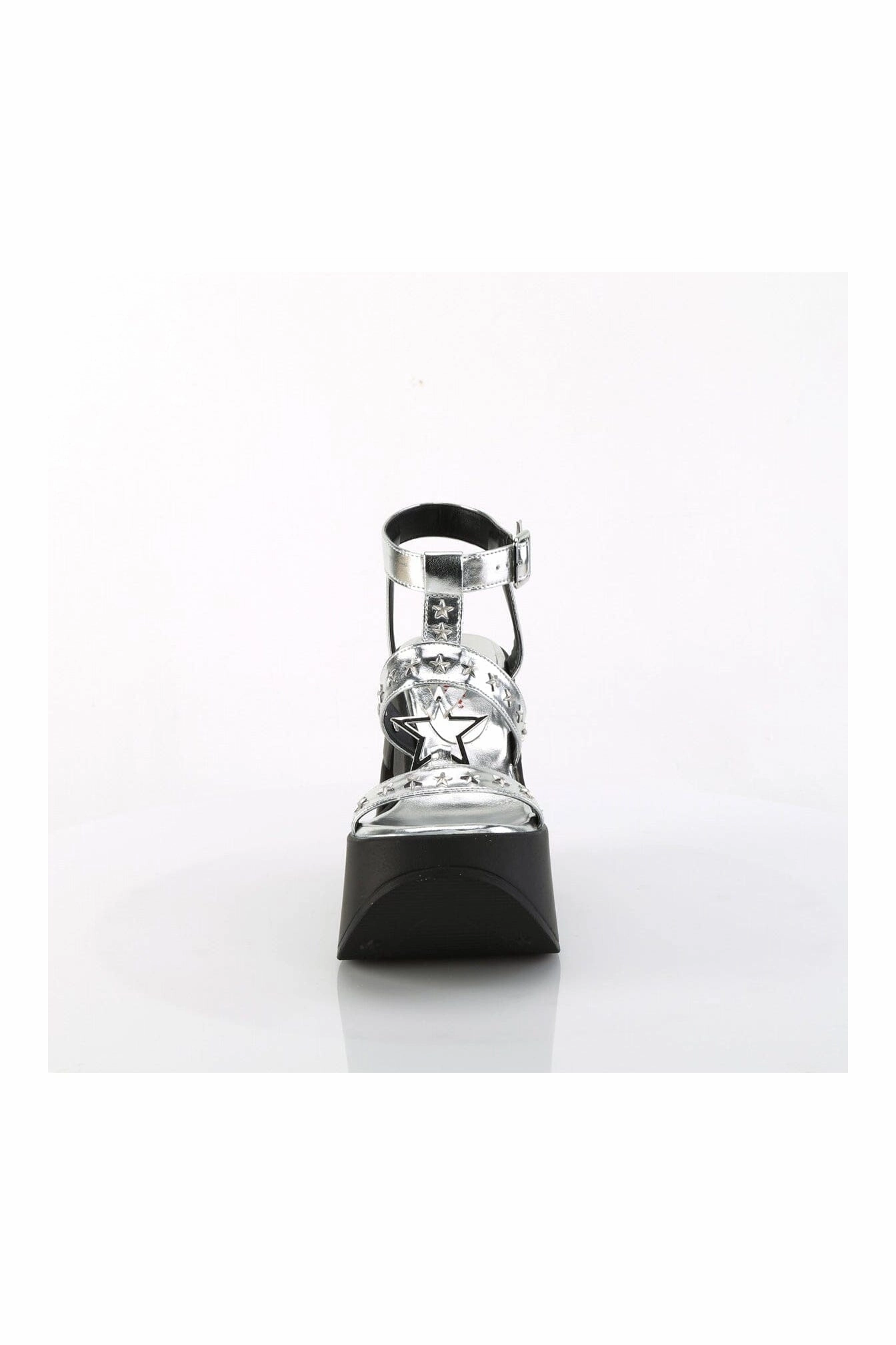DYNAMITE-12 Silver Vegan Leather Sandal