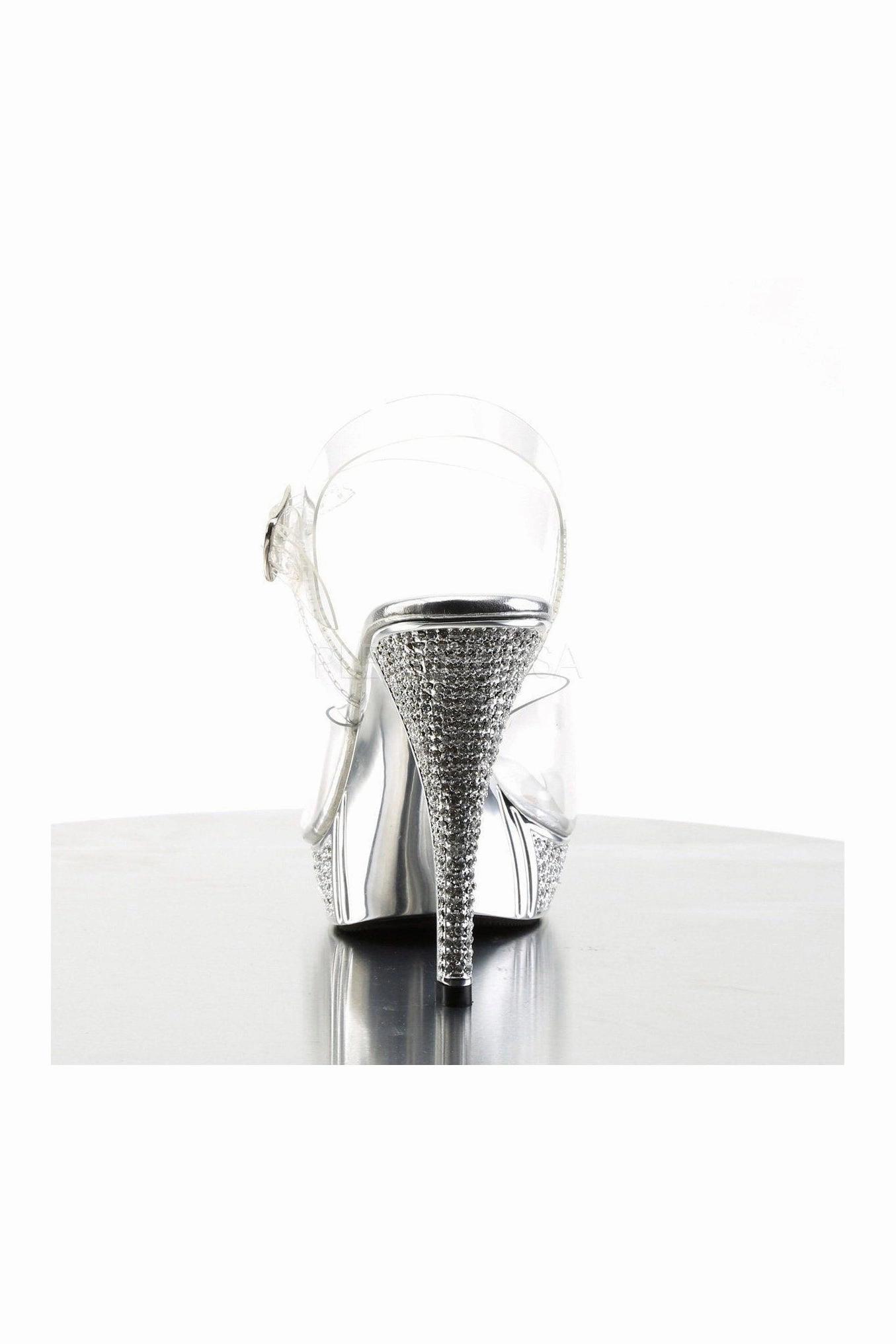 ELEGANT-408 Sandal | Clear Vinyl