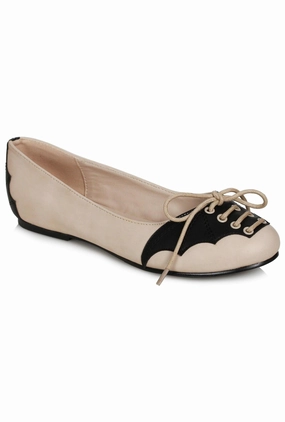 Ellie 100-BATTY 1" Heel Women's Flat With Bat Wing Details