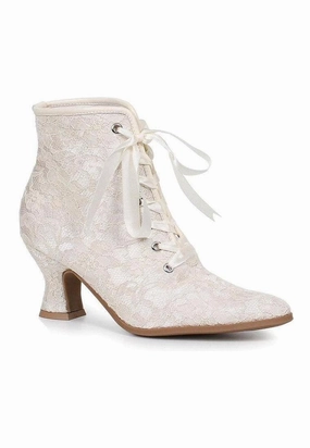 Ellie 253-ELIZABETH Victorian Lace Ankle Bootie