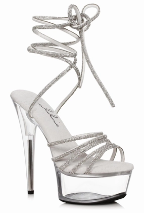Ellie 609-LUSH 6" Rhinestone Strap Sandal