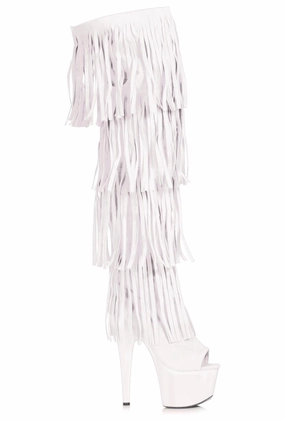Ellie 709-SEQUOIA 7" Platform Thigh High Fringe Boot