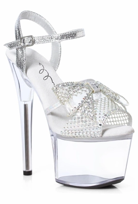 Ellie 709-VAMP 7" Rhinestone Bow Sandal