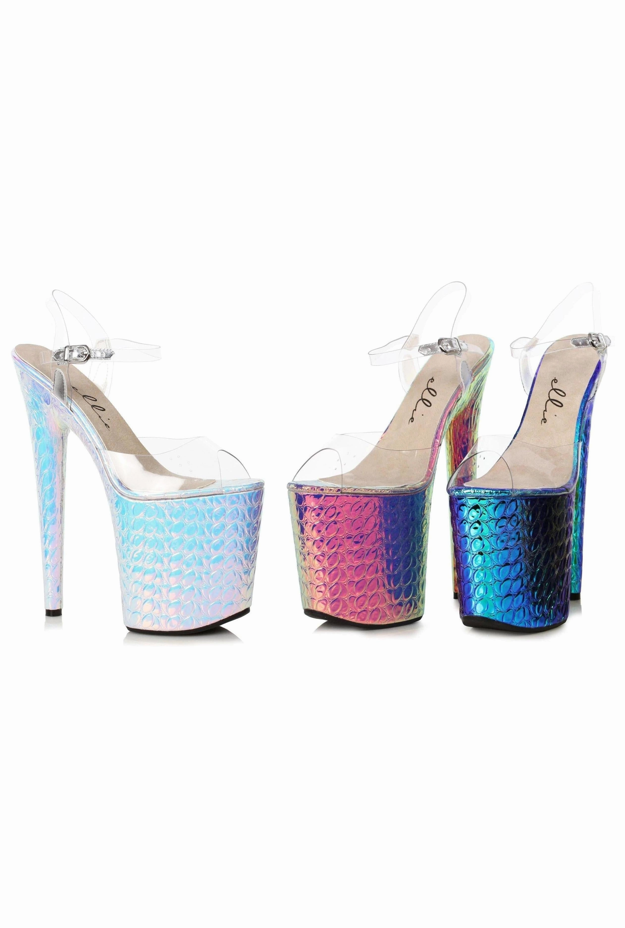 Ellie 850-SUGAR 8" Heel Hologram Sandal