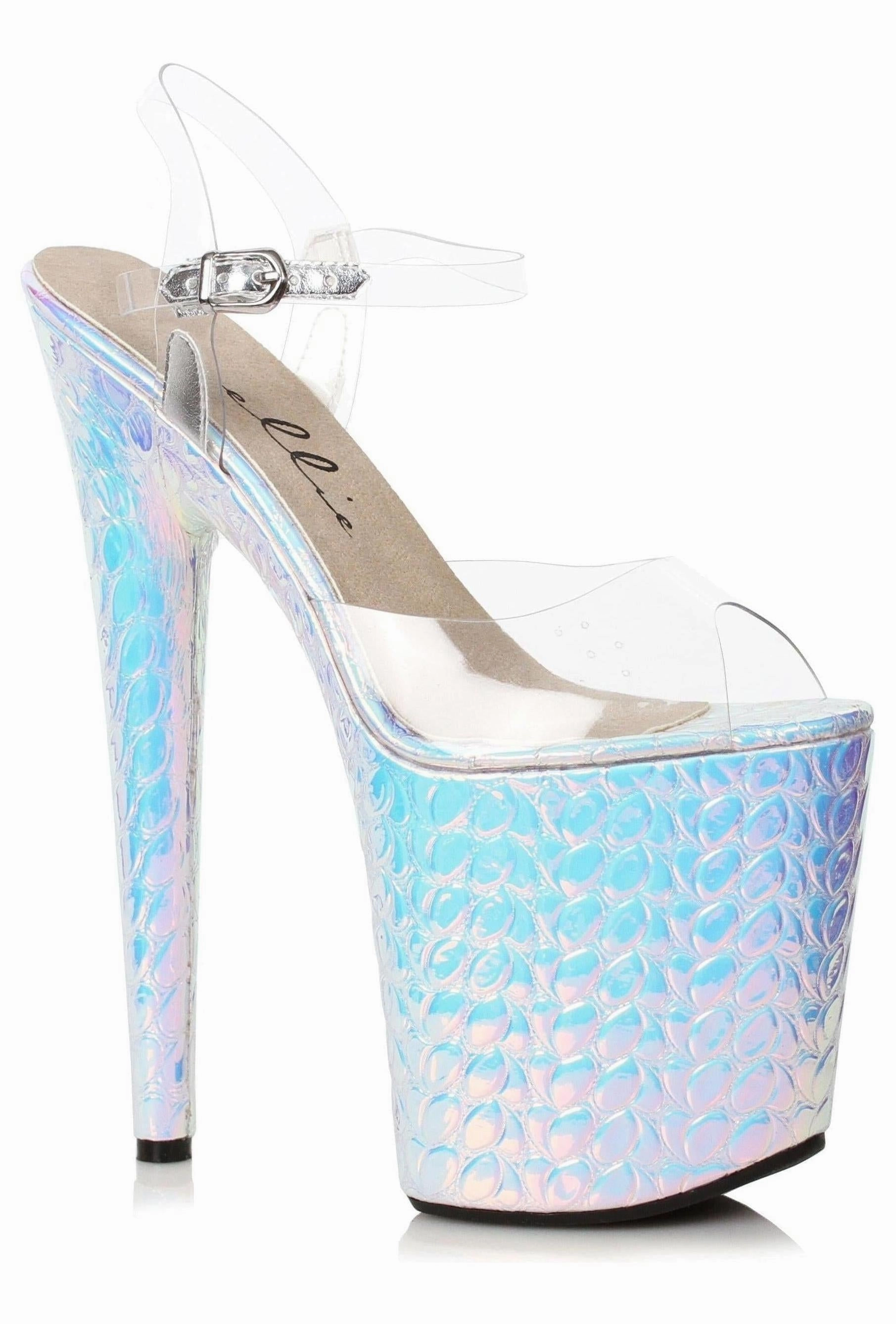 Ellie 850-SUGAR 8" Heel Hologram Sandal