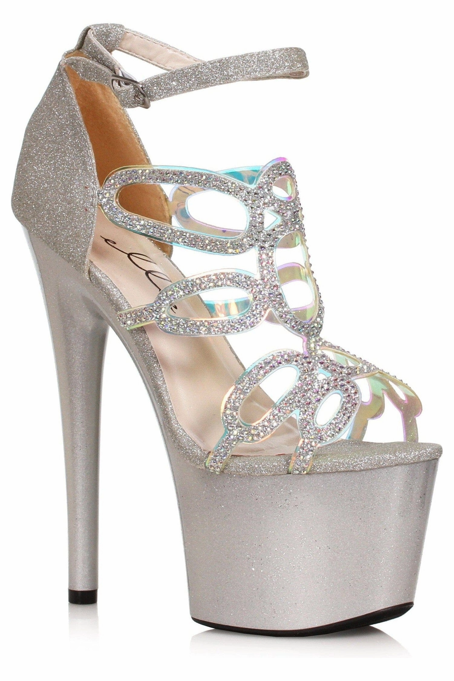 Ellie Shoes 709-ZILLION Stiletto Sandal with Rhinestones
