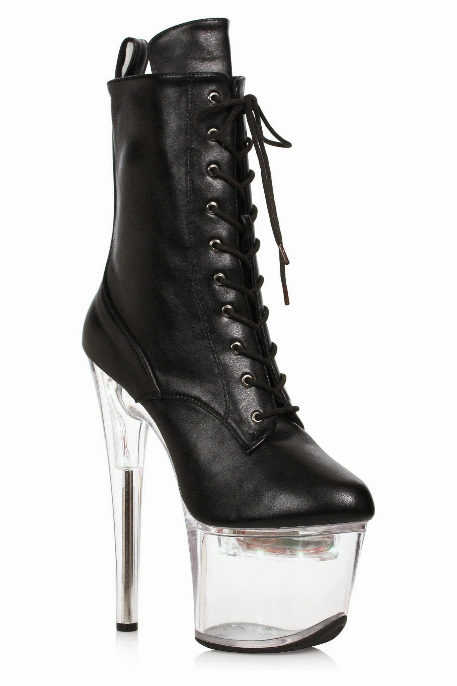 Ellie Shoes L709-ANGELA Stiletto Ankle Bootie with Multi-color Light in Platform