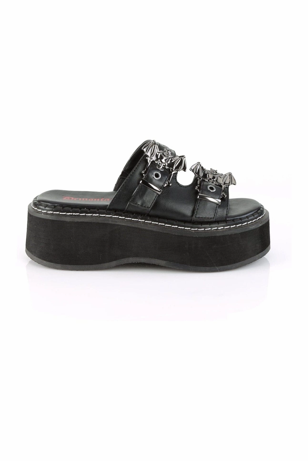 EMILY-100 Black Vegan Leather Slide