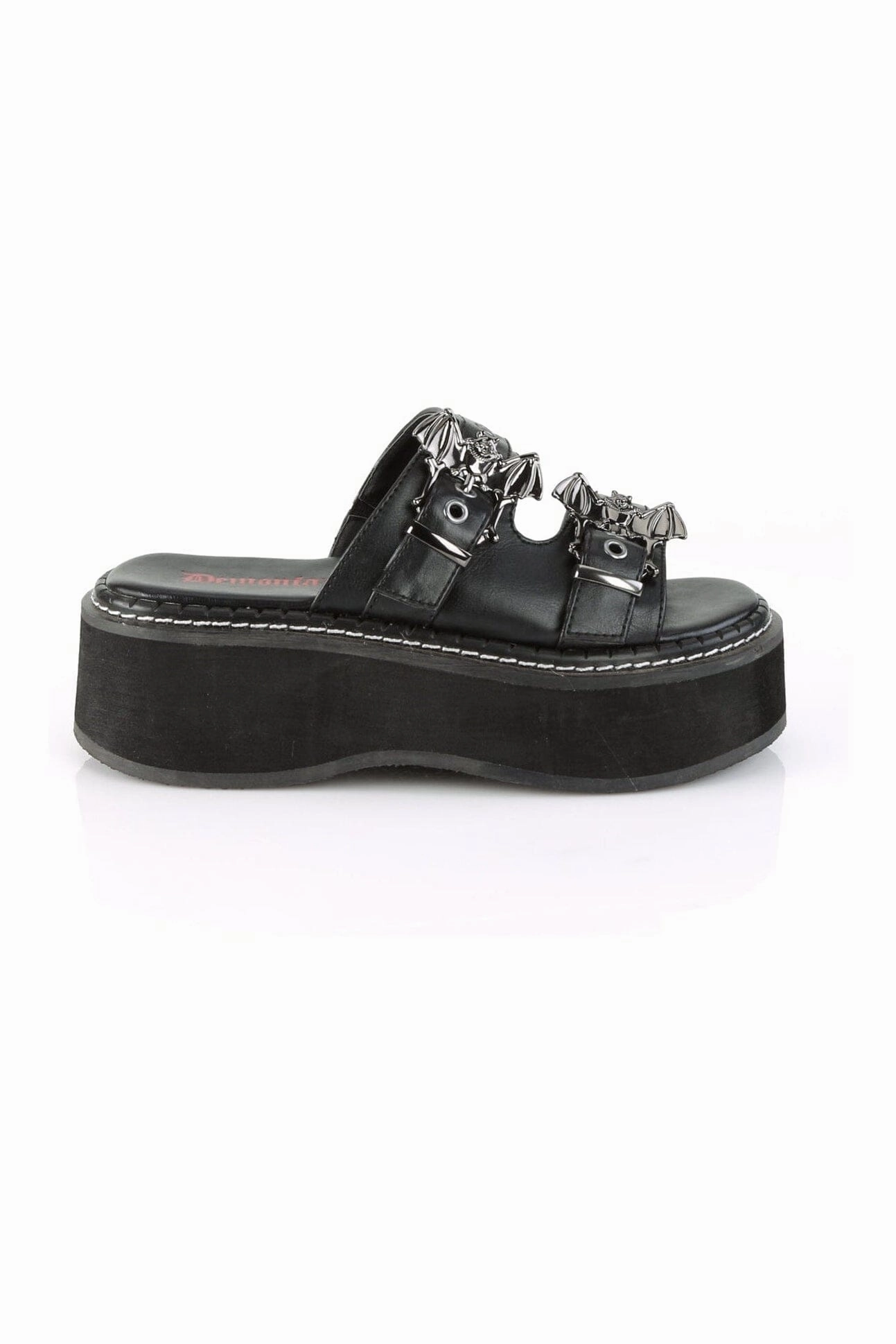 EMILY-100 Black Vegan Leather Slide
