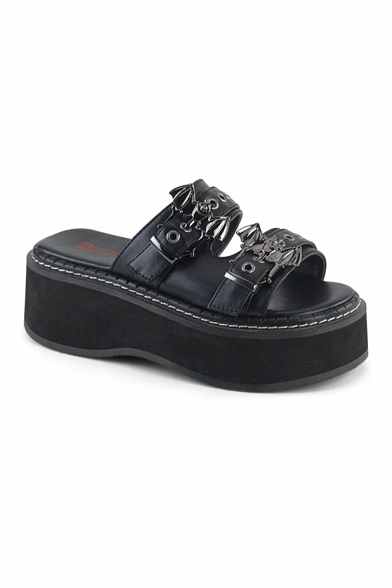 EMILY-100 Black Vegan Leather Slide