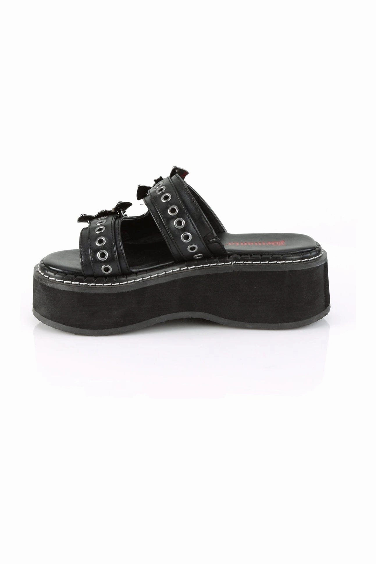 EMILY-100 Black Vegan Leather Slide