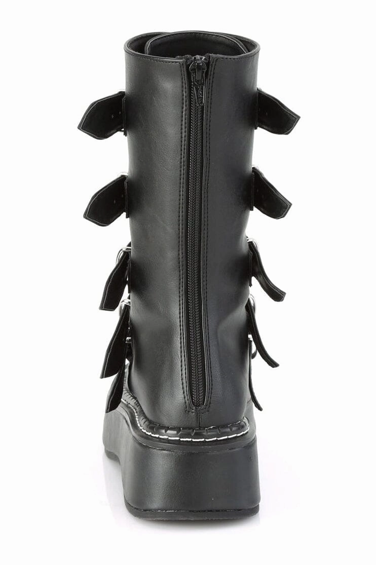 EMILY-330 Black Vegan Leather Knee Boot