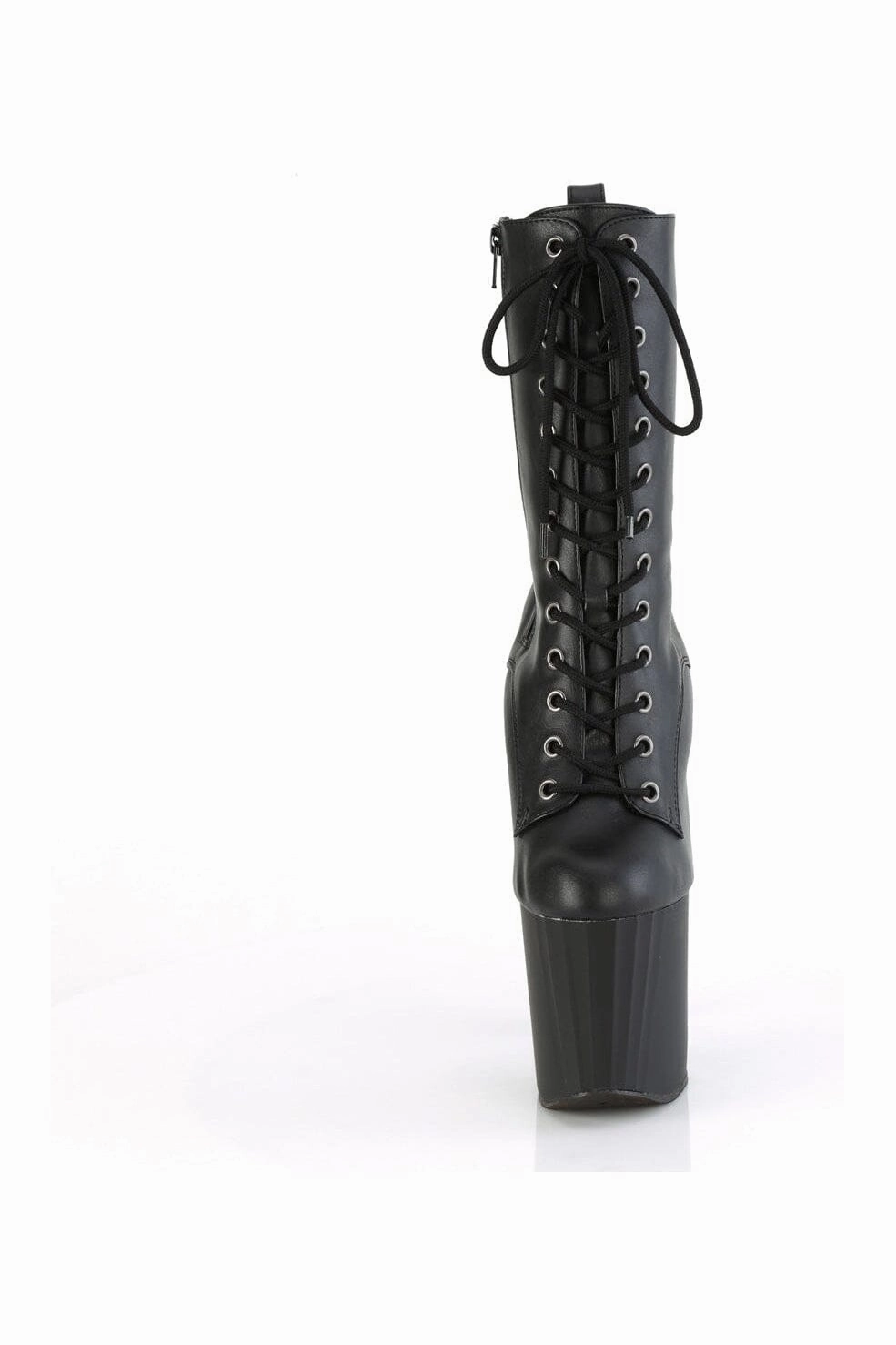 ENCHANT-1040 Black Faux Leather Knee Boot