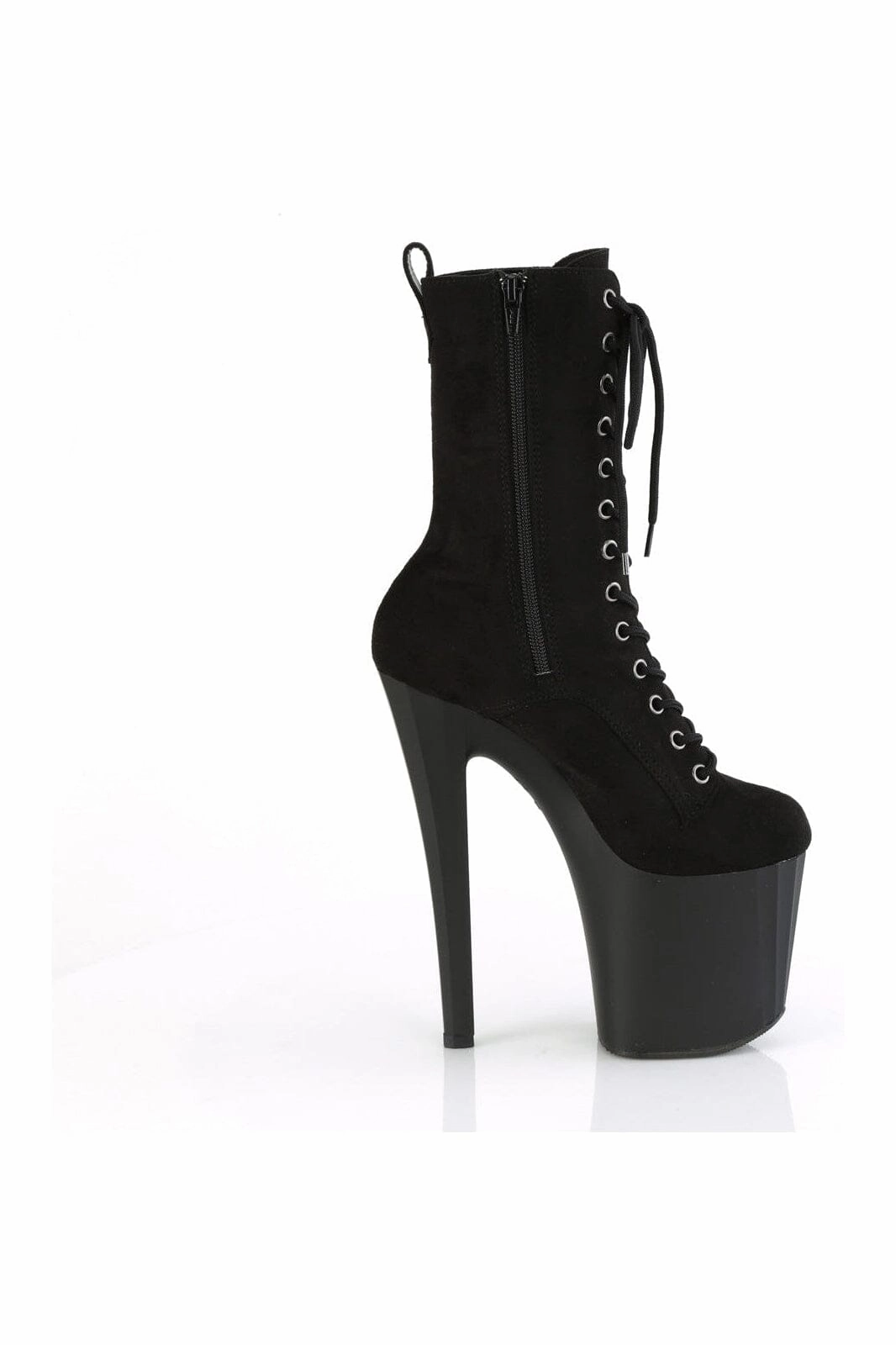 ENCHANT-1040 Black Faux Suede Knee Boot