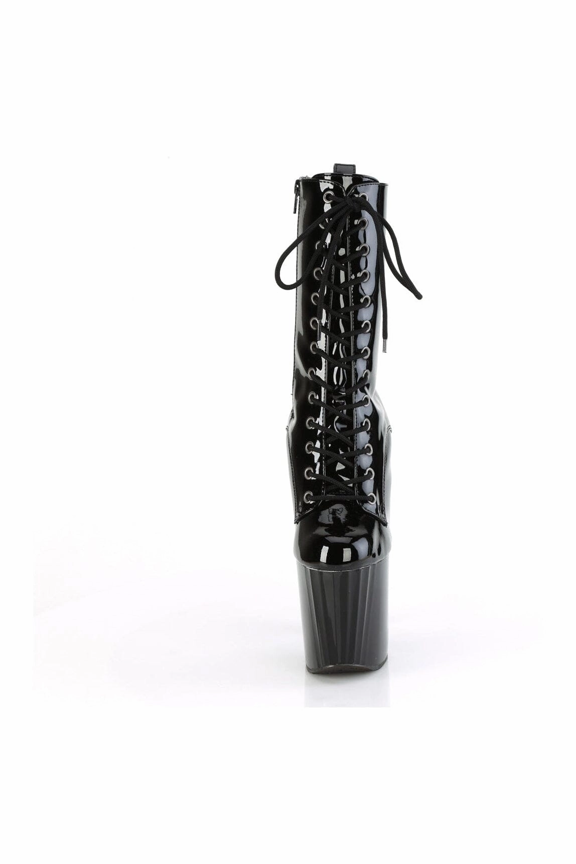 ENCHANT-1040 Black Patent Knee Boot