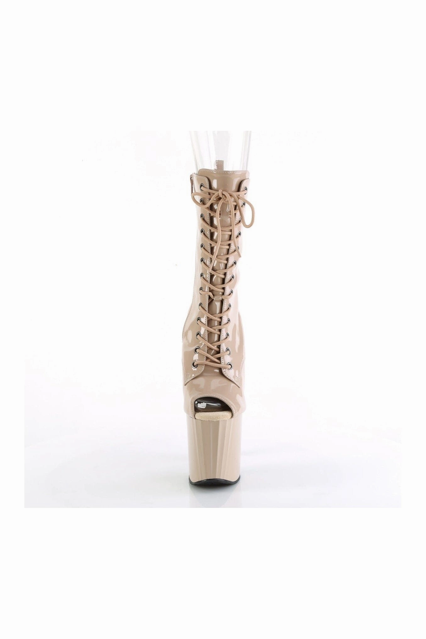 ENCHANT-1041 Nude Patent Ankle Boot