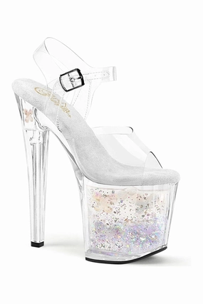 ENCHANT-708AQUA-02 Clear Vinyl Sandal