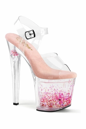 ENCHANT-708AQUA-03 Clear Vinyl Sandal