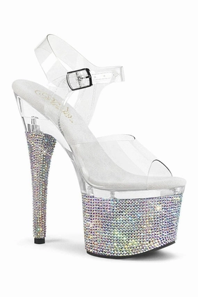 ESTEEM-708DM Exotic Sandal | Clear Vinyl