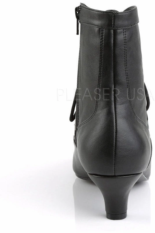 FAB-1005 Ankle Boot | Black Faux Leather