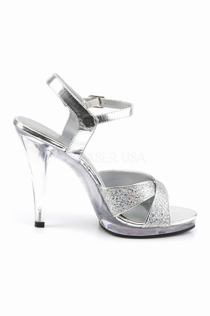 FLAIR-419(G) Sandal | Clear Glitter
