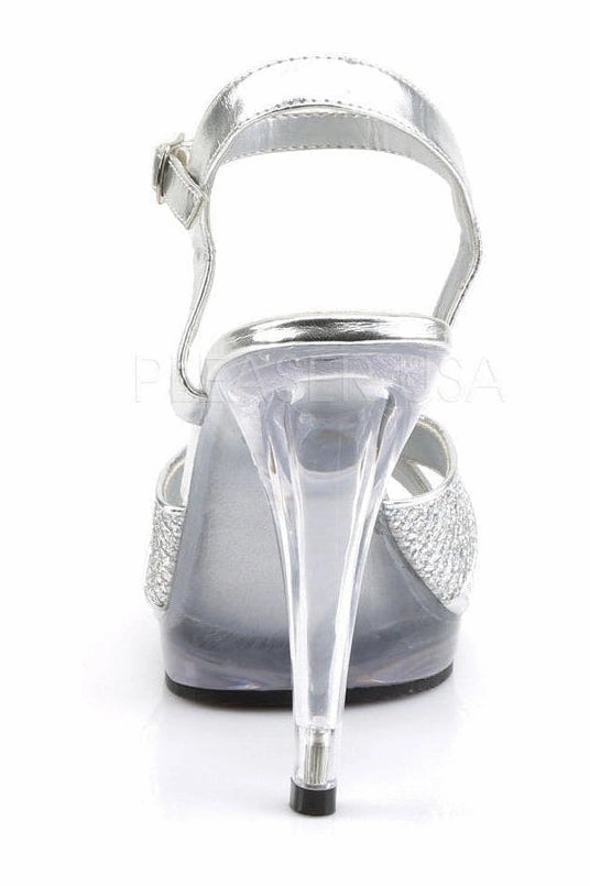 FLAIR-419(G) Sandal | Clear Glitter