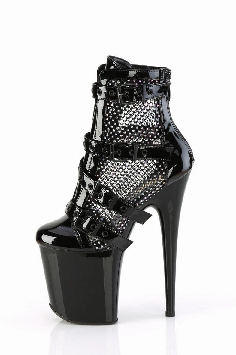 FLAMINGO-1013RM Black Patent Ankle Boot