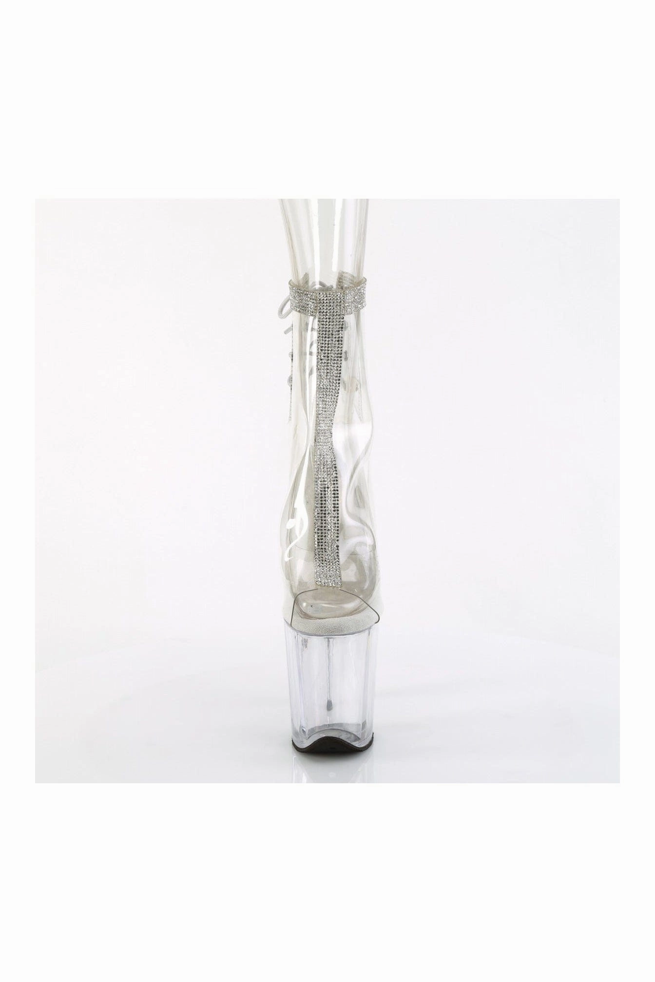 FLAMINGO-1018C-2RS Clear Vinyl Ankle Boot