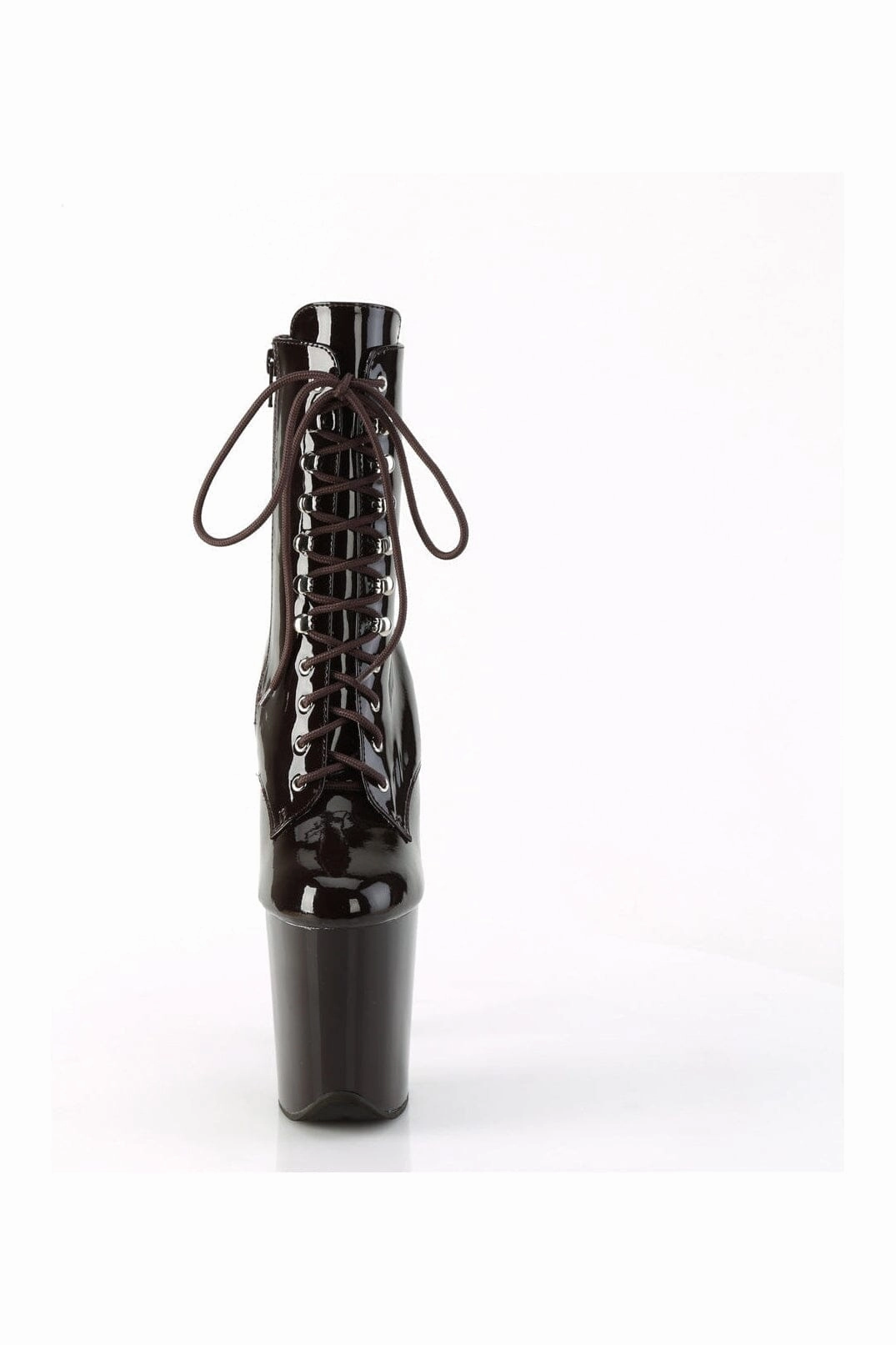 FLAMINGO-1020 Brown Patent Ankle Boot
