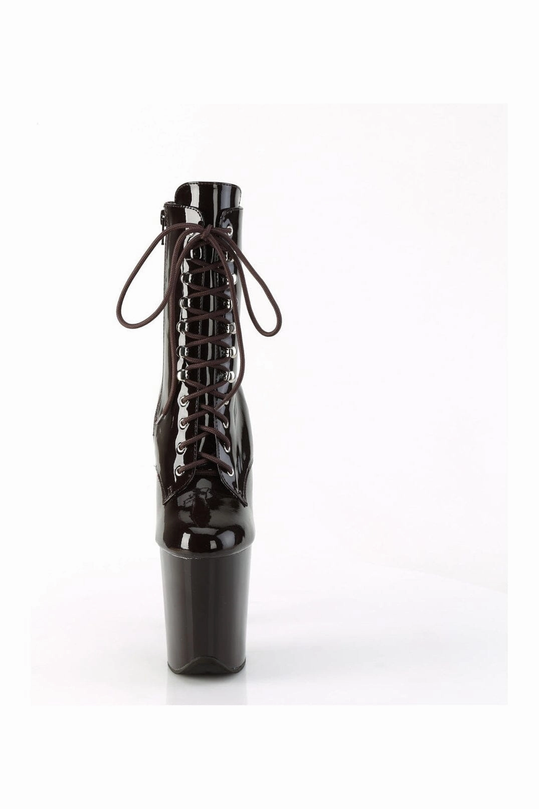 FLAMINGO-1020 Brown Patent Ankle Boot