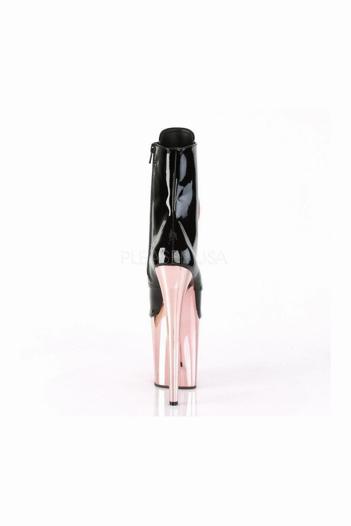 FLAMINGO-1020 Platform Ankle Boot | Black Patent